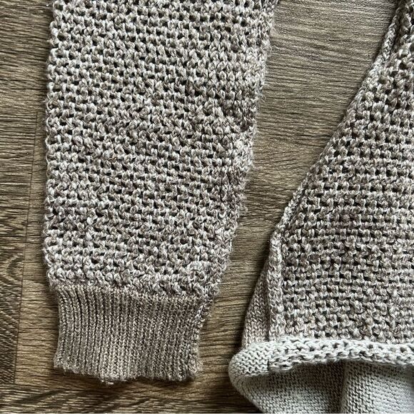 Culture Phit Wool Blend Tan Beige Thick Knit Open Cardigan Women's size Large - Picture 9 of 11